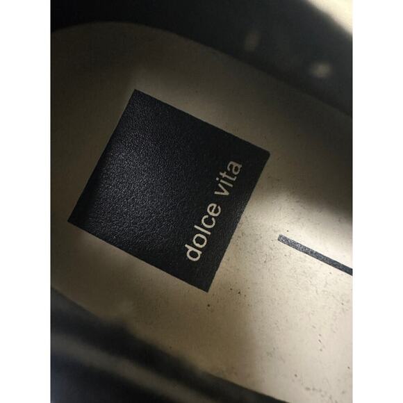 Dolce Vita Black Size 8.5 Platform Chunky Heel Loafers y2k 90s work Office Siren - Picture 7 of 13